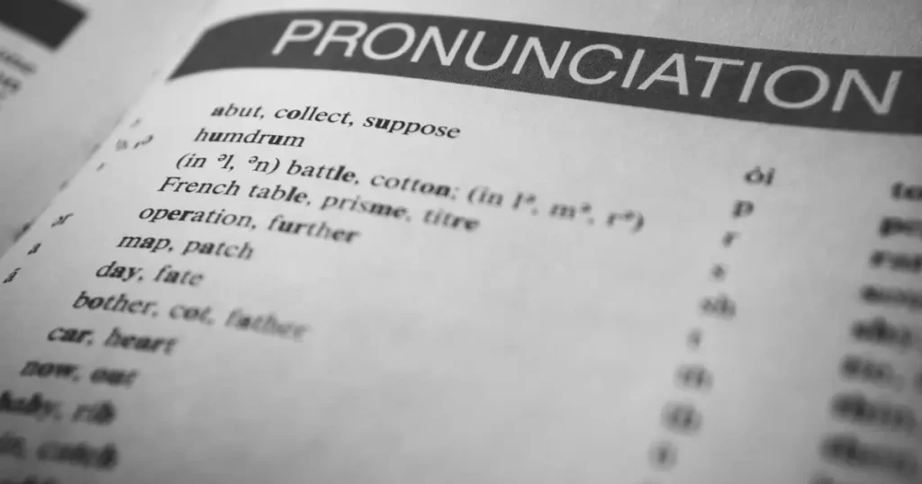 a page on english pronunciation