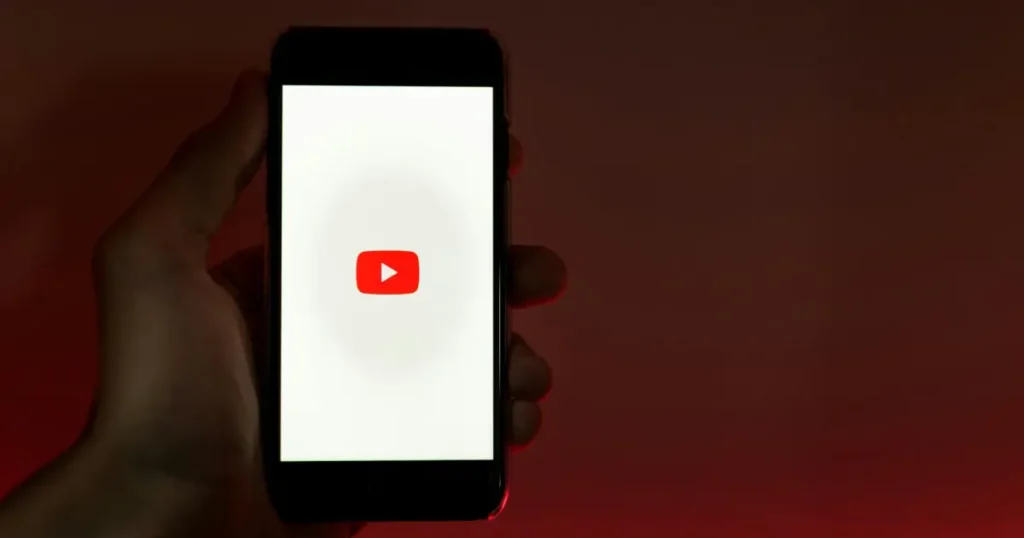 smart phone with the YouTube app