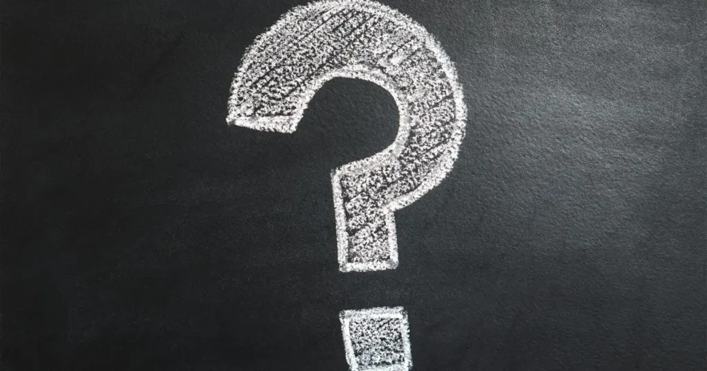 a question mark with a black background